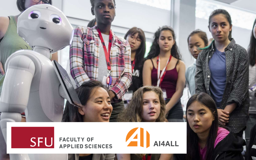 SFU Faculty of Applied Sciences and AI4All logo