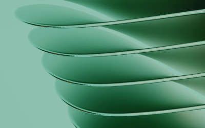 Abstract image of waves with different gradients of green