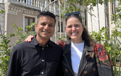 Photo of Future Flourishing program members Kulbhushansingh Suryawanshi and Alejandra Echeverri. | Photo des membres du programme Avenir et épanouissement du CIFAR, Kulbhushansingh Suryawanshi et Alejandra Echeverri.